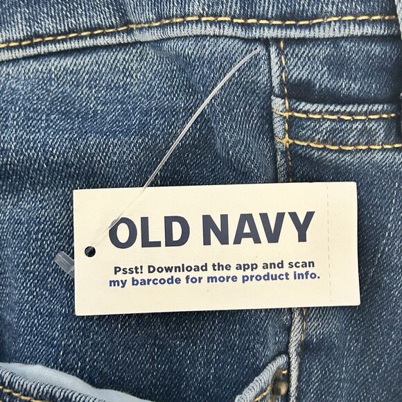Old Navy Mid Rise Kicker Bootcut Jeans Womens Size 26 Long Dark Blue Denim NEW - Picture 6 of 10